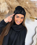 GUESS GLITTER BEANIE AW5398POL01 - BLACK