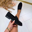 ANNE FRINGE SLIPPER AQ212 - BROWN