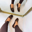 ANNE FRINGE MOCASSIN AQ212 - MARRON
