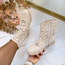 WOVEN BOOT XJ-1000 - BEIGE