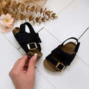**ENFANTS** SANDALE FRANGÉE 374 - NOIR