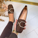 ANNE FRINGE MOCASSIN AQ212 - MARRON