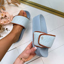 LIU JO MYKONOS 04 SLIPPER BA6079 TX523 - DENIM/SADDLE