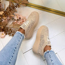 PLATEAU-SPITZEN-SNEAKER PC308 - BEIGE