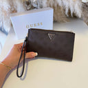 GUESS BLAKE SLG DOUBLE ZIP ORGANIZER PD2222157 - BROWN LOGO