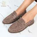 ANNE FRINGE SLIPPER AQ212 - BROWN