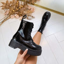 DEMI BOOT RXJ-242 - *NOIR/VERNIS*
