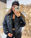GUESS AMALIA ALLOVER PEONY JACKET V6BL04K6310 - BLACK