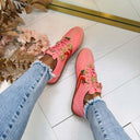 STEVE MADDEN BASSETT SNEAKER 5420 - CORAL/MULTI