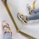 *SALE* STEVE MADDEN SNEAKER SPEEDER 2447 - SAND MULTI