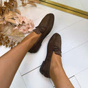 MOCASSINS À NŒUDS 68-421 - MARRON