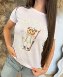 GUESS FABRIZIA SKIING BEAR TEE V6BI19K6749 - A60W PINK