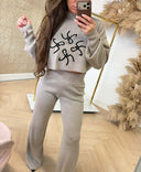 RD SIGNATURE ZOE STRICKWAREN CROPPED SWEATER - BEIGE