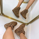NEW WEDGE BOOT 7108* - KHAKI