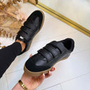 STEVE MADDEN DAYBREAK SNEAKER 3846 - BLACK ACTION LEATHER