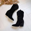 **LAATSTE MAAT 38** KAYA SUEDINE COWBOY LAARS 5832 - BLACK