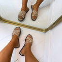 STRAPE SLIPPER 9826 - BEIGE