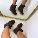 LOLA WEDGE BOOT 8-529 - BROWN