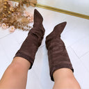 BOTTES À TALONS DAISY DES8528 - MARRON/PU