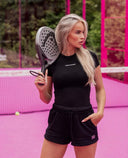 UNIQUE THE LABEL GISELLE SHORT SLEEVE TOP - BLACK