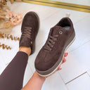 STRIPE SNEAKER 9189 - BROWN