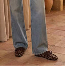 ANNE FRINGE SLIPPER AQ212 - BROWN