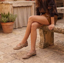 ANNE FRINGE SLIPPER AQ212 - BROWN