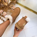 LIU JO JIL 12 COW SUEDE ANKLE BOOT SF6143 PX002 - COGNAC
