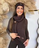 GUESS KNITTED SCARF AW5632VIS03 - BTC BROWN