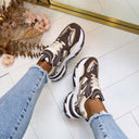 SNEAKERS ÉPAISSES A88-229 - MARRON