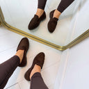 ANNE FRINGE SLIPPER AQ212 - BROWN