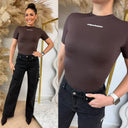 UNIQUE THE LABEL ROBYN SHORTSLEEVE CACAO