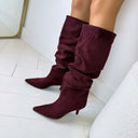 NOUVELLE BOTTE SUEDINE 2512 - LIE DE VIN