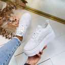 PLATEAU LACE SNEAKER PC308 - BLANC