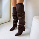 CINDY OVERKNEE LAARS T328 - BROWN