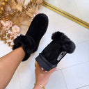 LIU JO JIL 12 COW SUEDE ANKLE BOOT SF6143 PX002 - BLACK