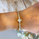 SHINY CLOVER BRACELET SZ129 - GOLD