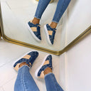 GUESS SNEAKERS EN JEAN AVEC LOGO FLJR11DEN112 - BLEU