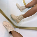 WOVEN BOOT XJ-1000 - BEIGE