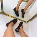 LEATHER LOOK INSTAPPER 68-428 - BROWN