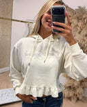 GUESS GRETA STUDS HOODIE SWEATER V7RQ04K8322 - G027 WHITE