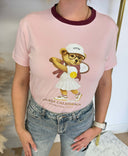 GUESS TENNIS LADY BEAR SS T-SHIRT V6BI14K6742 - G6R4 PINK