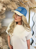 GUESS DENIM BASEBALL CAP AW5505COT01 BUD - BLUE