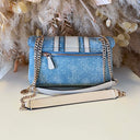 GUESS NOELLE II CONVERTIBLE XBODY FLAP BAG DL967221 - DENIM/LOGO
