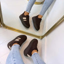 STRIPE PLATEAU SNEAKER 9156 - BROWN
