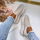 GLAM ZIP SNEAKER YY229 - BEIGE