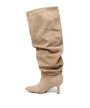 FEINER WILDLEDERSTIEFEL MIT ABSATZ DES8032 - KHAKI/SUE