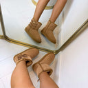 LIU JO JIL 10 COW SUEDE ANKLE BOOT SF6149 PX002 - COGNAC