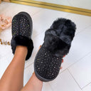 GLITTER PANTOFFEL X28-PL - BLACK