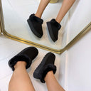 FLUFFY PANTOFFEL 9072 - BLACK